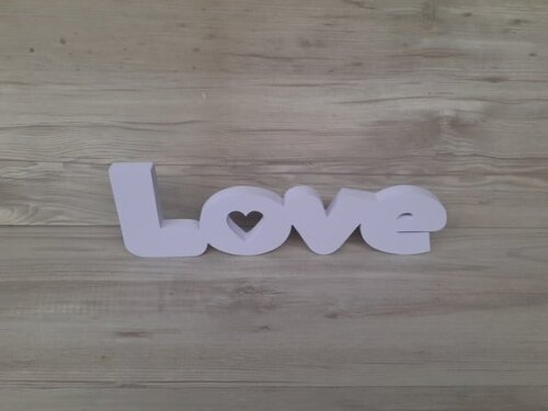 Love vazado coração - linha DW - letras em mdf