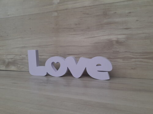 Love vazado coração - linha DW - letras em mdf