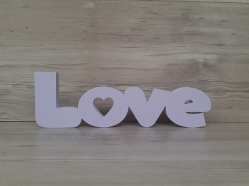 Love vazado coração - linha DW - letras em mdf