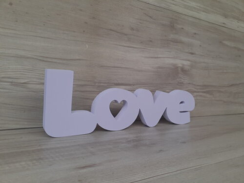 Love vazado coração - linha DW - letras em mdf