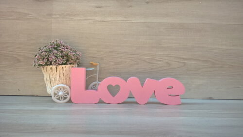 Love vazado coração - linha DW - letras em mdf