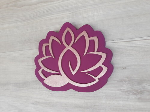 Meditação Flor de Lótus - peça em mdf decorativa de mesa