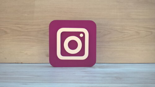 Mídias Sociais - Simbolo Instagram - mdf - 12 cm