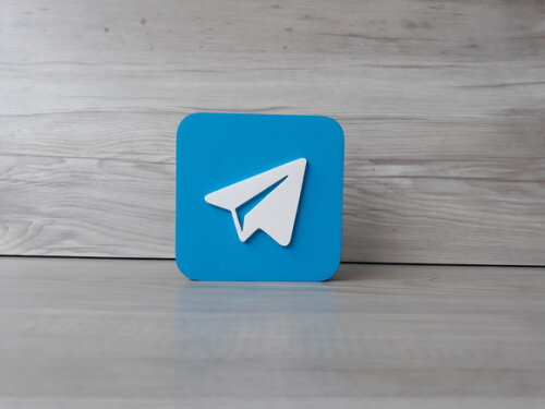 Mídias Sociais - Simbolo Telegram - mdf - 12 cm