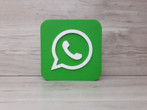 Mídias Sociais - Simbolo Whatsapp - MDF