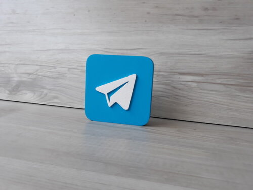 Mídias Sociais - Simbolo Telegram - mdf - 12 cm
