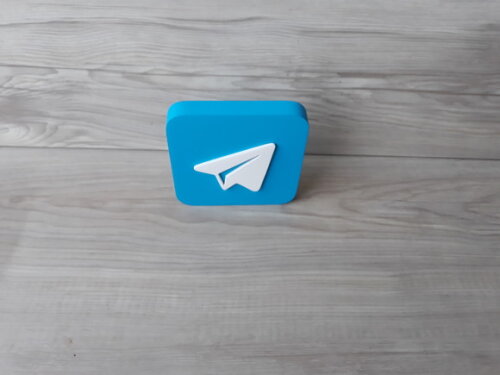 Mídias Sociais - Simbolo Telegram - mdf - 12 cm