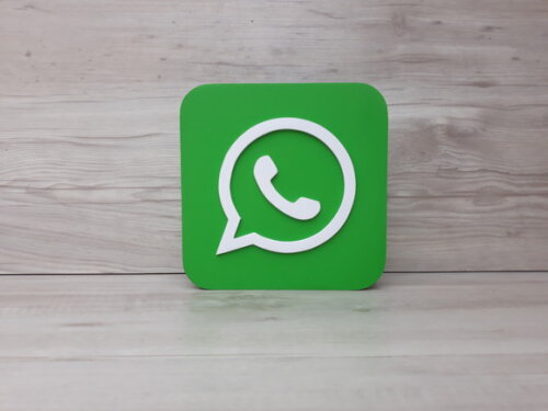 Mídias Sociais - Simbolo Whatsapp - MDF