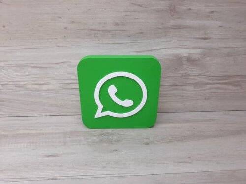 Mídias Sociais - Simbolo Whatsapp - MDF