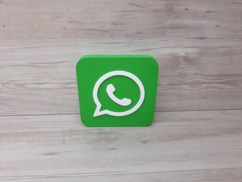 Mídias Sociais - Simbolo Whatsapp - mdf - 12 cm