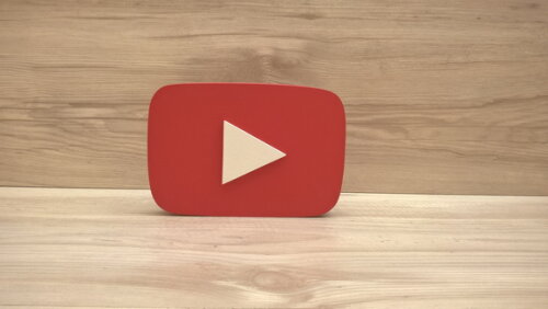 Mídias Sociais - Simbolo YouTube Play - MDF