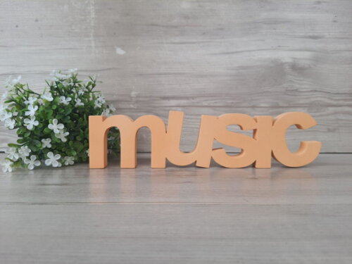 Music - Palavra de Mesa em mdf - Tamanho m