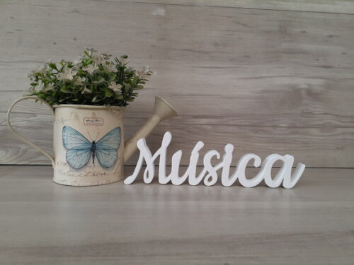 Música - Palavra de mesa em MDF - Tamanho P