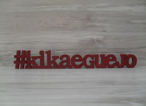 Nome de Mesa em mdf - #kikaeguejo - 8 cm - Linha Bk