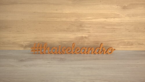 Nome de Mesa em mdf - #thaiseleandro - 8 cm - Linha Ck