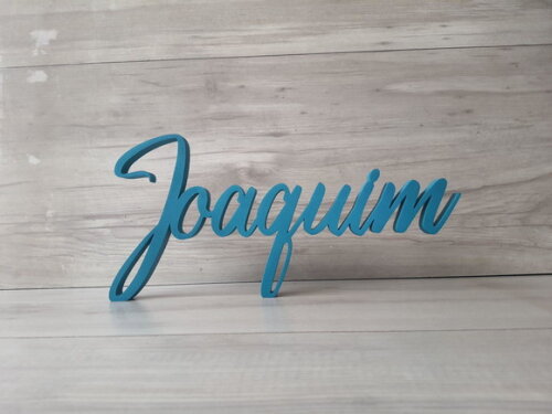 Nome de Mesa em mdf - Linha Ant - Joaquim - 15 cm