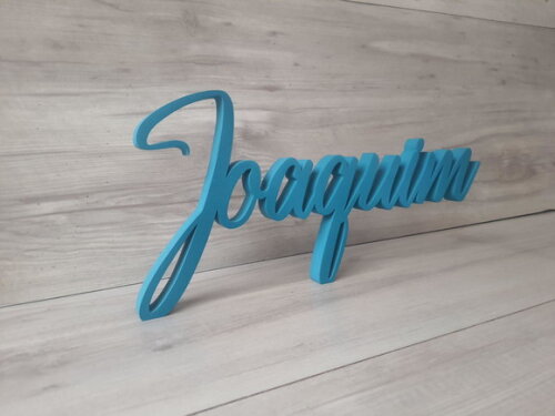 Nome de Mesa em mdf - Linha Ant - Joaquim - 15 cm