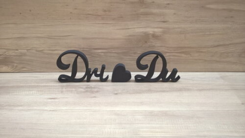 Nome De Mesa Em Mdf - Linha As - Dri Coração Du - 10 Cm