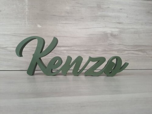 Nome de Mesa em mdf - Linha Br - Kenzo - 10 cm