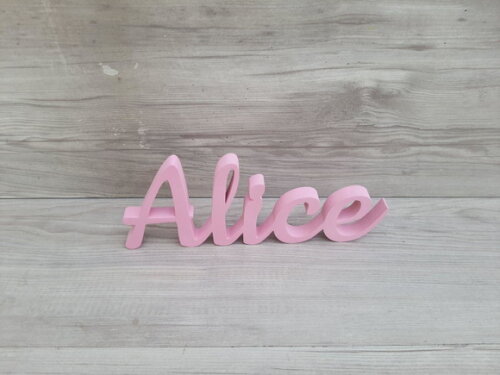 Nome de Mesa em mdf - Linha Ck - Alice 10 cm