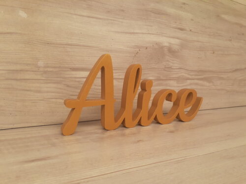 Nome De Mesa Em Mdf - Linha Ck - Alice 10 Cm