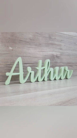 Nome de Mesa em mdf - Linha Ck - Arthur 10 cm