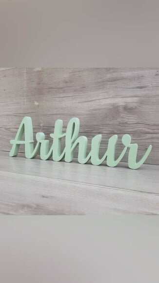 Nome de Mesa em mdf - Linha Ck - Arthur 10 cm