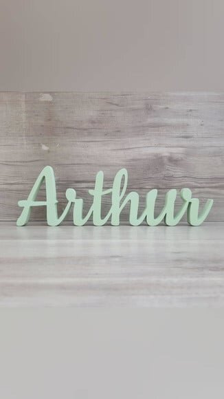 Nome de Mesa em mdf - Linha Ck - Arthur 10 cm