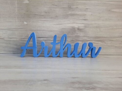 Nome de Mesa em mdf - Linha Ck - Arthur 10 cm
