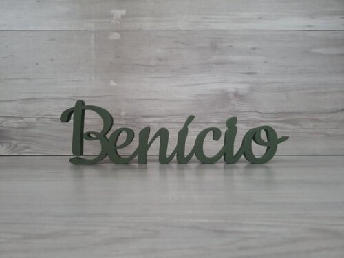 Nome de Mesa em mdf - Linha Ck - Benício 10 cm