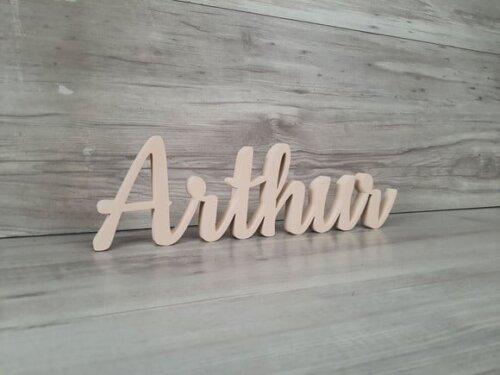 Nome de Mesa em mdf - Linha Ck - Arthur 10 cm