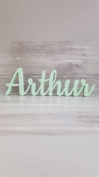Nome de Mesa em mdf - Linha Ck - Arthur 10 cm