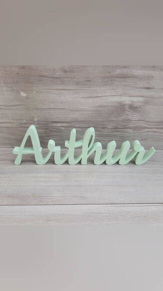 Nome de Mesa em mdf - Linha Ck - Arthur 10 cm