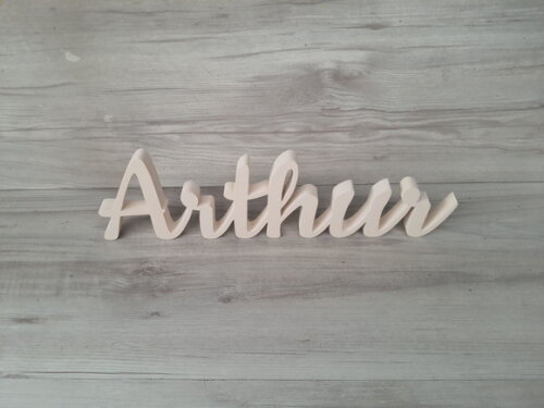 Nome de Mesa em mdf - Linha Ck - Arthur 10 cm