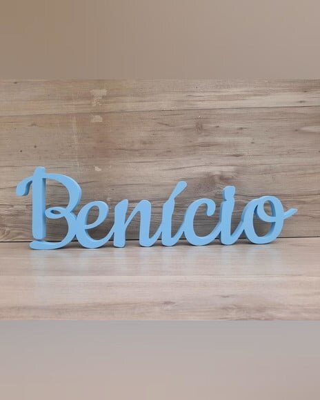 Nome de Mesa em mdf - Linha Ck - Benício 13 cm
