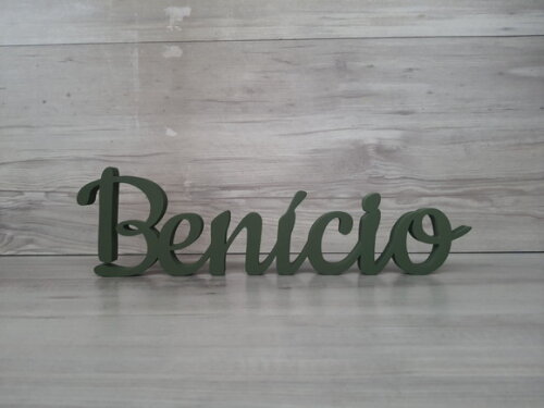 Nome de Mesa em mdf - Linha Ck - Benício 10 cm