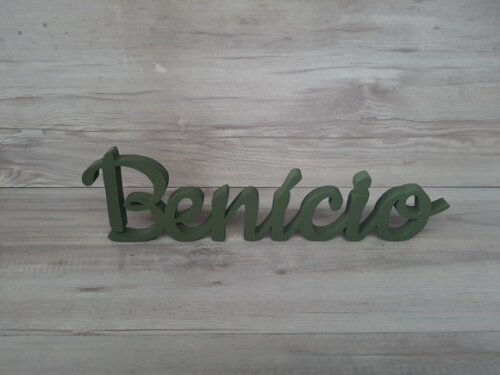 Nome de Mesa em mdf - Linha Ck - Benício 10 cm