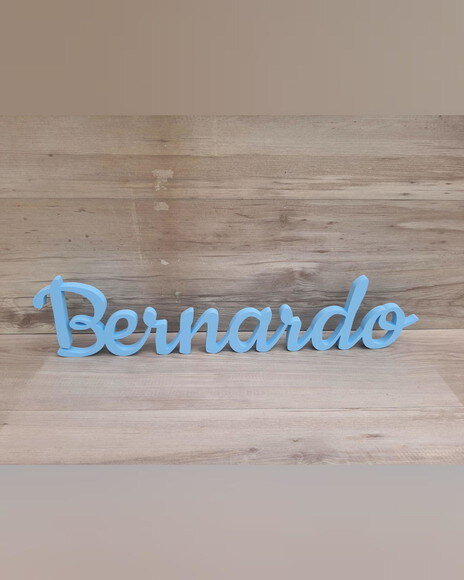 Nome de Mesa em mdf - Linha Ck - Bernardo 13 cm