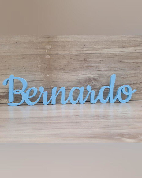 Nome de Mesa em mdf - Linha Ck - Bernardo 13 cm