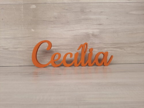 Nome de Mesa em mdf - Linha Ck - Cecília 10 cm