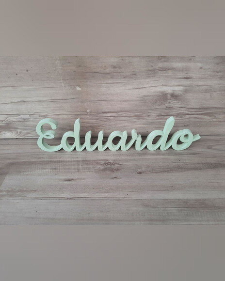 Nome de Mesa em mdf - Linha Ck - Eduardo 10 cm