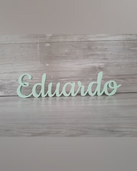Nome de Mesa em mdf - Linha Ck - Eduardo 10 cm