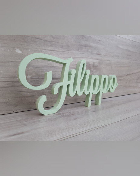 Nome de Mesa em mdf - Linha Ck - Filippo - 13 cm