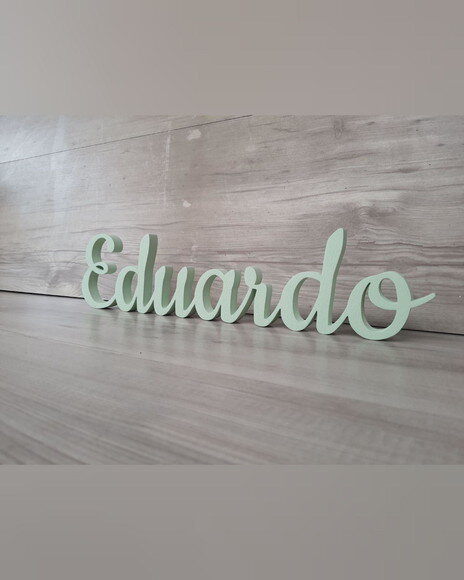 Nome de Mesa em mdf - Linha Ck - Eduardo 10 cm