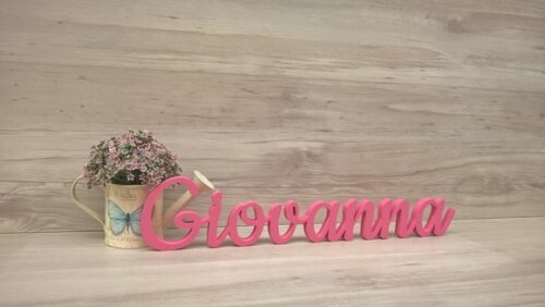 Nome de Mesa em mdf - Linha Ck - Giovanna 10 cm