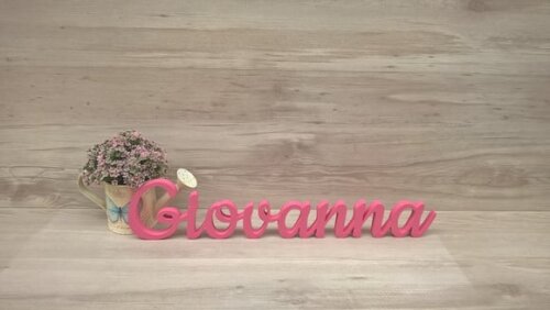 Nome de Mesa em mdf - Linha Ck - Giovanna 10 cm