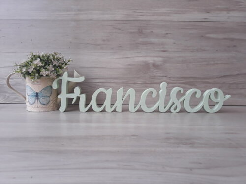 Nome de Mesa em mdf - Linha Ck - Francisco 10 cm