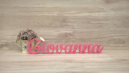 Nome de Mesa em mdf - Linha Ck - Giovanna 10 cm