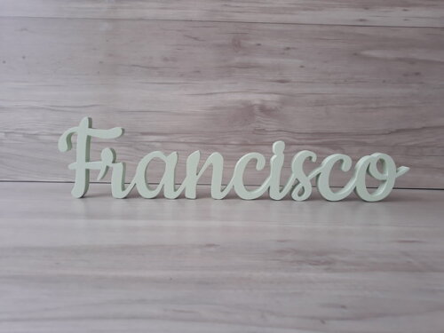 Nome de Mesa em mdf - Linha Ck - Francisco 10 cm