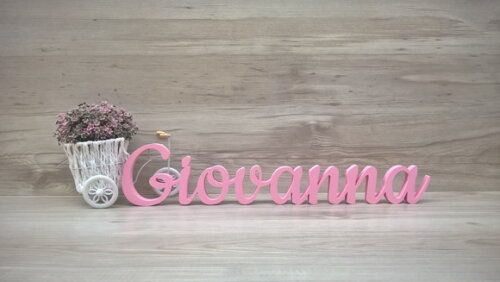 Nome de Mesa em mdf - Linha Ck - Giovanna 10 cm